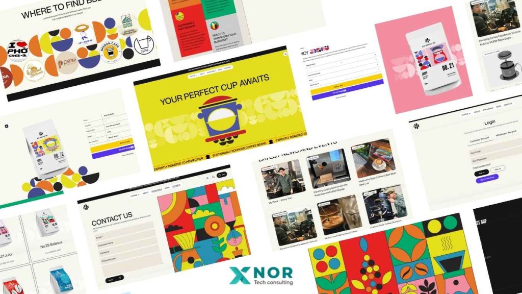 XNOR Group custom web app development UX/UI design for coffee e-commerce platform.