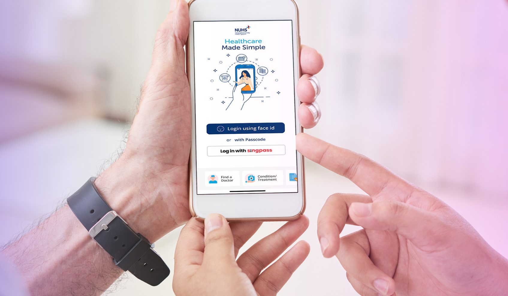 Remote patient monitoring app Digital Health Platform Singapore mobile view
